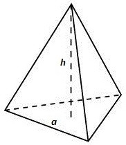Regolare piramide triangolare